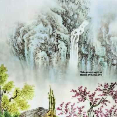 bình cổ hút hoạ tiết xóm núi, bình sứ trung quốc, gốm sứ giang tây